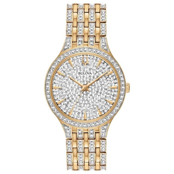 Bulova Phantom Women Quartz Crystal Gold Stainless Steel Watch - Picture 1 of 5